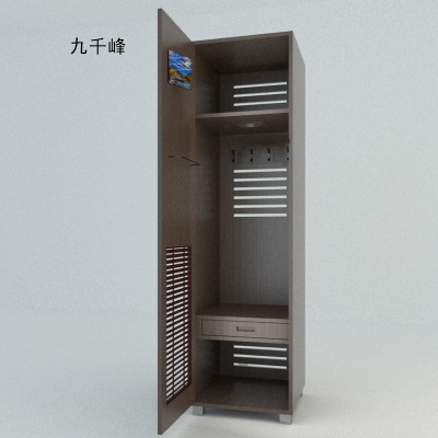 九千峰更衣柜储物柜实木多功能柜enf级门板热压免漆颜色可选(含安装派送)