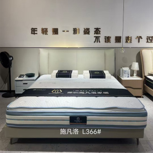 科朔真皮床现代简约皮床工厂展厅实拍轻奢风网红床L366#