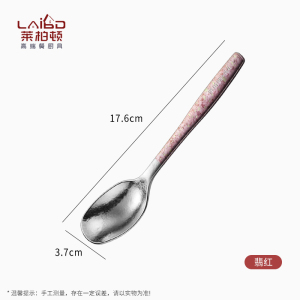 莱柏顿纯钛勺子家用一人一勺吃饭勺儿童调羹汤匙户外露营便携汤勺分餐勺