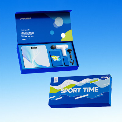 佑美(YOU MEI)活力轻运动礼盒按摩器实用礼物YM-15 蓝色体脂称*1 跳绳*1筋膜枪*1