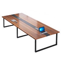 湘渭简约现代会议桌长桌办公家具工作台会议室长条桌办公桌椅组合2.4*1.2(米)