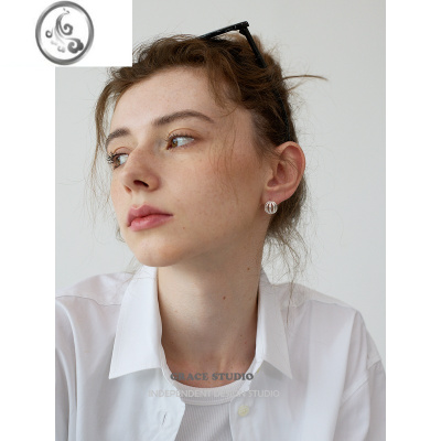 JiMiG/S莫奈花园 小众花苞镂空立体小耳钉高级感休闲简约金属耳环耳饰