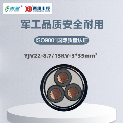 秦源牌 YJV22-8.7/15KV-3*35mm²铜芯钢带铠装电力电缆 元/米 定制商品 联系客服
