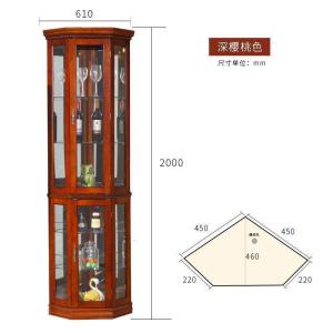 森美人实木角柜墙角柜三角形转角酒柜客厅置物柜子餐厅角落储物柜餐边柜