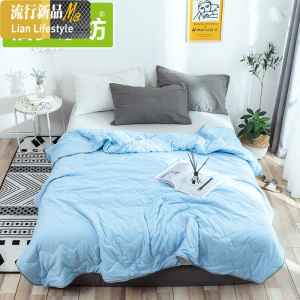 空调被夏凉被单人宿舍学生夏天ins风纯色春秋薄被子双人 三维工匠