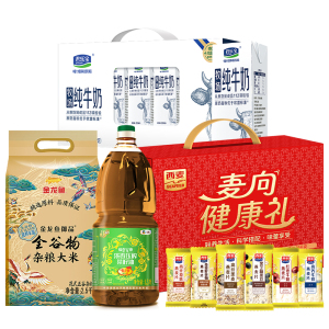 福临门/金龙鱼/西麦/君乐宝食品组合套装4500ml+3550g