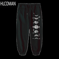 HLCOMAN2024休闲胖子运动束脚男裤子潮流宽松百搭工装加绒大码卫裤