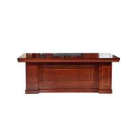 风雷动老板桌大班台总裁桌椅组合贴实木皮办公桌简约现代单人主管经理桌2.4米主桌