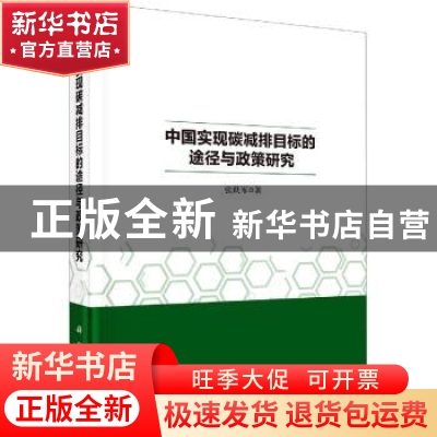 正版 中国实现碳减排目标的途径与政策研究 张跃军 科学出版社 97