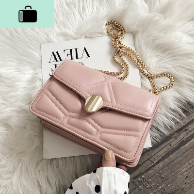 上新质感小包包女2020流行新款潮韩版百搭斜挎包链条包时尚小方包NEW LAKE女斜挎包