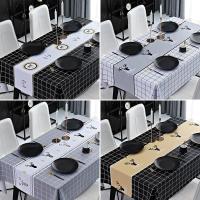 家柏饰(CORATED)北欧桌布布艺防水防烫防油免洗长方形pvc茶几布餐桌垫书桌学生