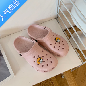 SUNTEK 护士洞洞鞋女ins潮可爱卡通凉鞋夏天情侣防滑厚底沙滩鞋男