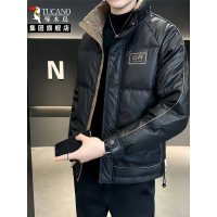 啄木鸟2025潮男立领羽绒棉服男士秋冬新款外套保暖帅气百搭棉衣XN