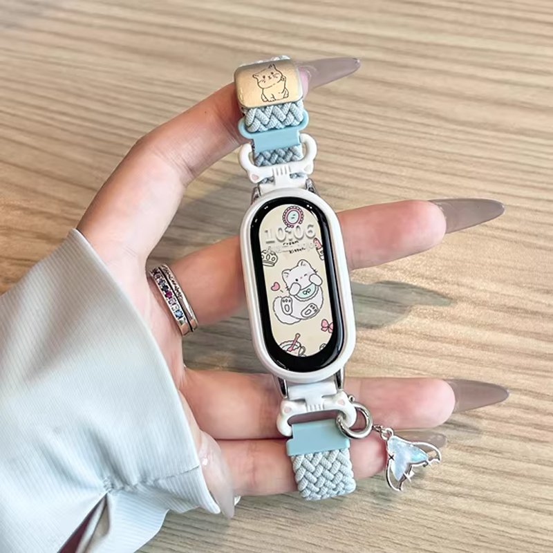 猫咪毛绒挂脖套适用小天才Z11电话手表表带3139B