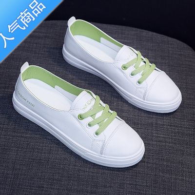 SUNTEK2023年春夏季百搭平底浅口小白女鞋夏款新款休闲运动白鞋板鞋