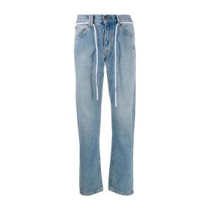 Off-White奢侈品服饰男拼接直筒牛仔裤 OMYA049F19386024-7101 流行
