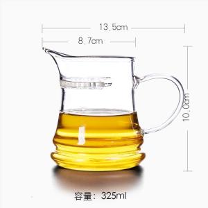 美帮汇手工耐热过滤玻璃公道杯 手柄功夫茶具茶海分茶器 茶壶茶杯