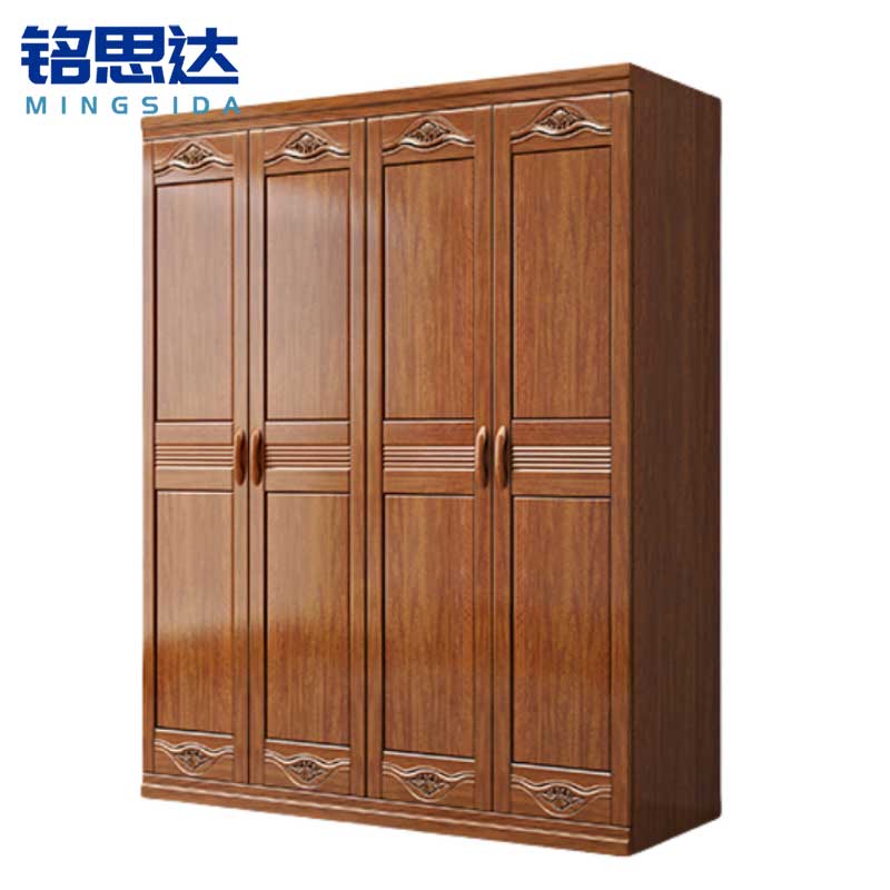 铭思达实木衣柜四门台