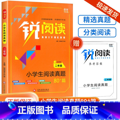 二年级 小学通用 [正版]锐阅读小学生阅读真题80篇一年级二年级三年级四年级五年级六年级阅读理解训练题人教版每日一练语文