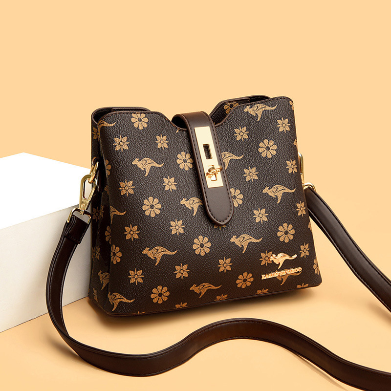 包包女包新款2026斜挎包女时尚印花女士水桶包女单肩包女