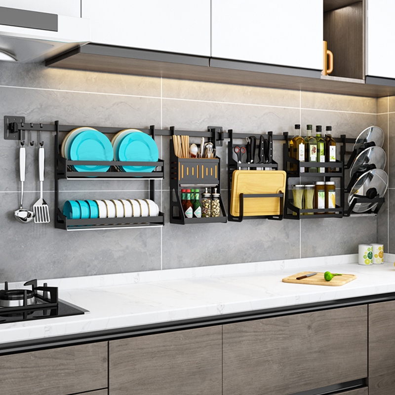 东映之画不锈钢厨房置物架壁挂式橱柜挂架挂件套装调料架墙上调味品