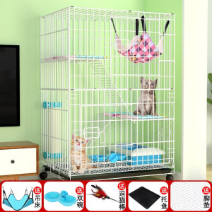 猫笼加粗可折叠猫笼子大号家用猫别墅双层三层四层猫舍猫窝猫产房猫咪用品