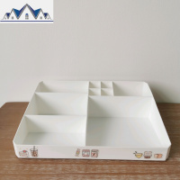 ins桌面白简约抽屉式收纳盒 学生宿舍防尘大容量化妆品文具整理盒 三维工匠