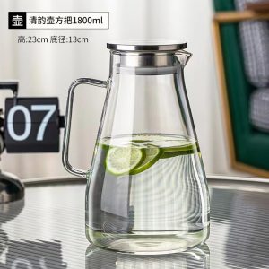 玻璃冷水壶家用储水耐高温白开水杯大容量凉水壶客厅扎壶套装2112