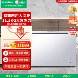 容声(Ronshen)300升家用商用卧式大冷冻柜 冷藏冷冻转换 大容量 一级能效BD/BC-300ZMSM