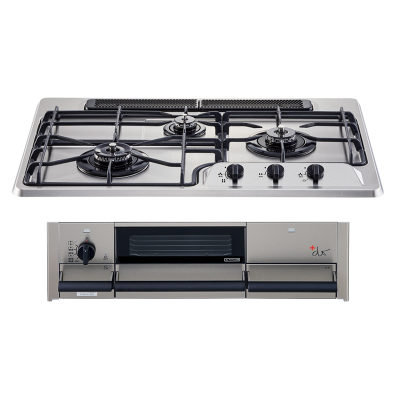 日本代购NORITA/能率+do系列猛火力燃气灶嵌入式三眼头原装进口天然气版N3WS9KJTKSTED