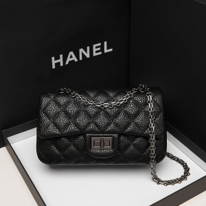 MKJ正品2023新款真皮高级感钨钢菱格链条单肩休闲小香风鱼子酱斜挎小方包