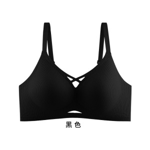果冻胶镂空无痕内衣女聚拢小胸软支撑无钢圈收副乳裸感文胸罩
