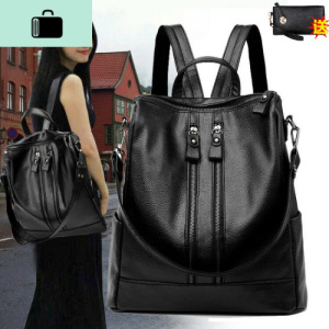 高圆圆同款 双肩包女2020新款韩版大容量背包女士百搭软皮书包女NEW LAKE