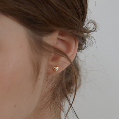 925爱心小巧睡觉不用摘纯银耳环2025耳钉女耳饰韩网红气质送女朋友老婆情人节七夕生日礼物