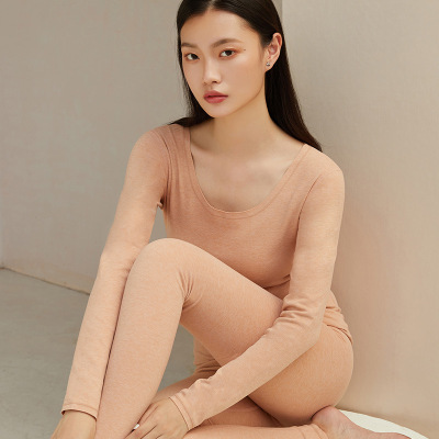 南极人保暖内衣女套装德绒保暖上衣女士薄款秋衣