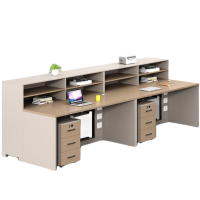 怡卓欧职员桌双人位2.4米+活动柜组