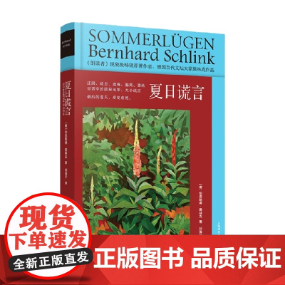 夏日谎言 精装新版 伯恩哈德·施林克 著 小说