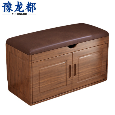 豫龙都实木鞋柜2层80cm个