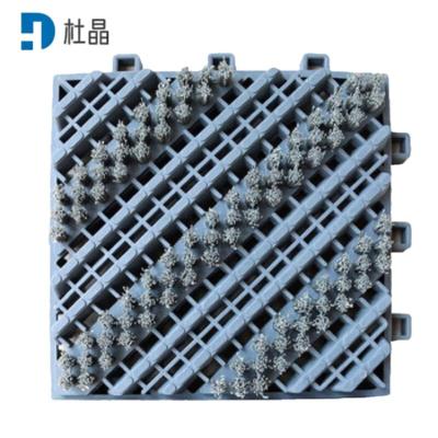 杜晶 三合一防滑地垫三刷 120*180cm灰色 块