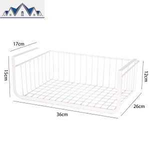 宿舍寝室铁艺收纳置物架挂式厨房免打孔收纳架储物架子挂篮置物篮 三维工匠