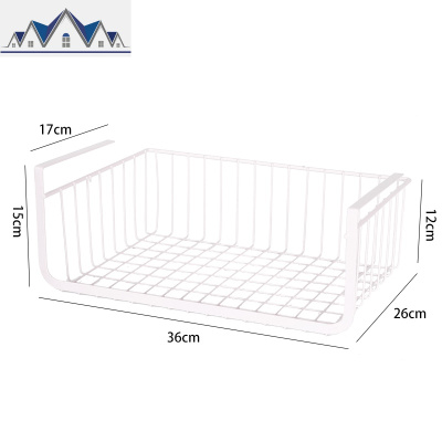 宿舍寝室铁艺收纳置物架挂式厨房免打孔收纳架储物架子挂篮置物篮 三维工匠