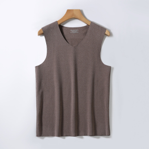 花花公子男士无缝保暖背心双面德国天鹅绒内底衬衫无袖上衣秋冬背心