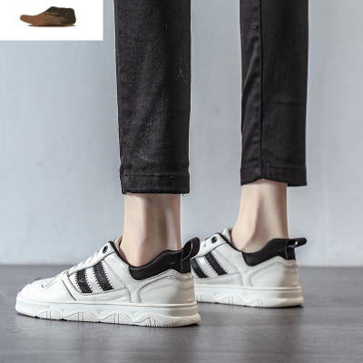 Ideamini皮小白鞋女头层春季新款女鞋2021春款平底板鞋百搭透气单鞋休闲鞋