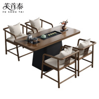 芙首泰茶桌120*60*75cm+4椅套