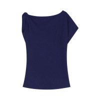 华夫格斜肩短袖修身T恤女2025夏季休闲显瘦气质不规则百搭上衣潮