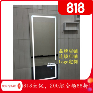 潮店欧式台触摸灯镜理店镜子廊化妆镜带灯