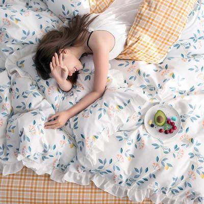 家柏饰(CORATED)日系公主风四件套全棉全棉床上用品宿舍单人被套床单三件套4床品