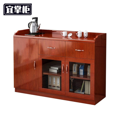 宜掌柜 木质茶水柜 三门两抽 台