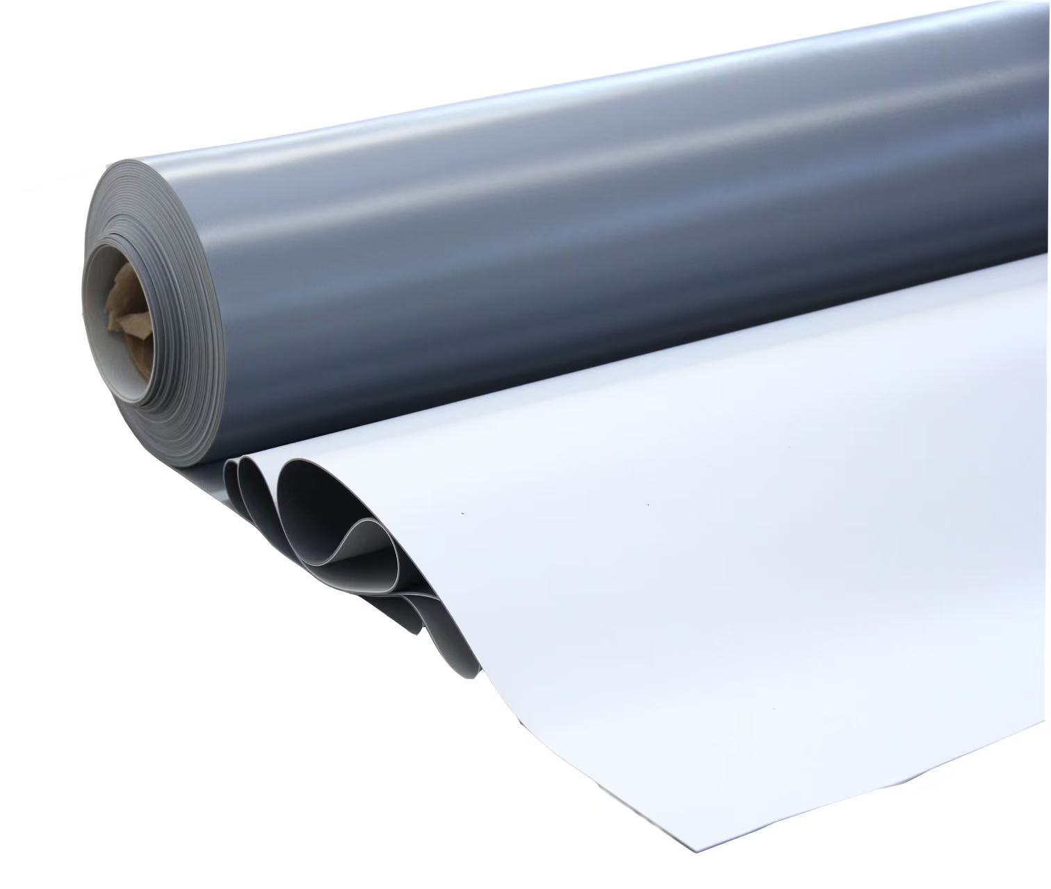 正恒(ZHENGHENG)双面高强度聚氯乙烯(PVC)防水卷材(灰白色)门幅2M,长度50M,厚度1.05mm