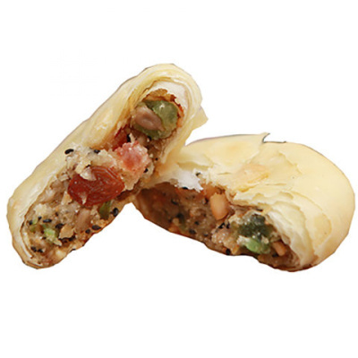 苏式酥皮五仁月饼多口味老式月饼酥饼零食糕点月饼礼盒12个月饼实惠装960g-五仁+黑芝麻+椒盐